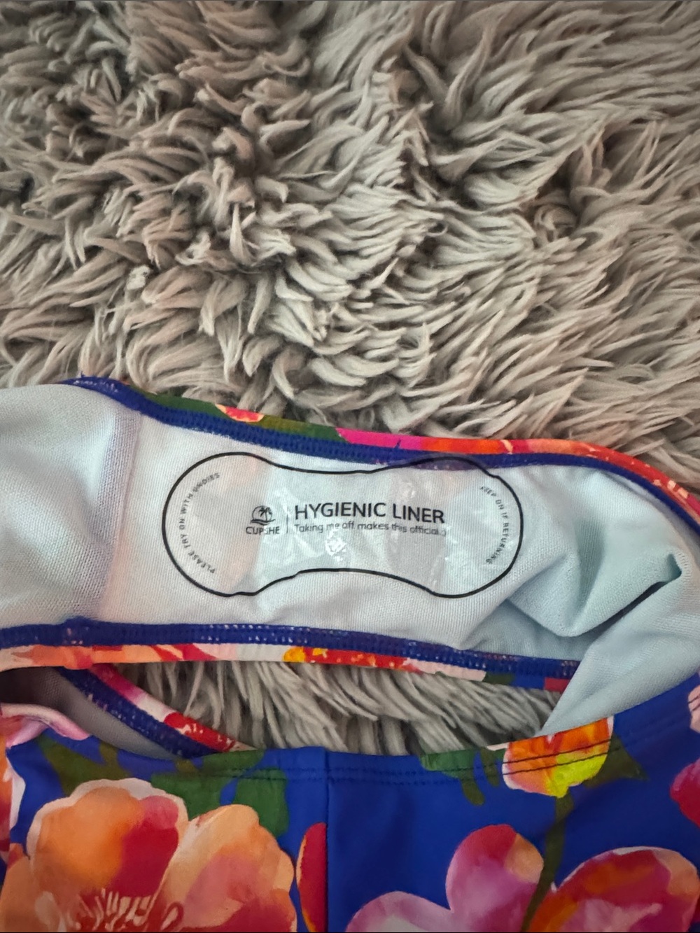 Cupshe Royal Blue Floral One-Piece Swimsuit - Picture 6 of 7